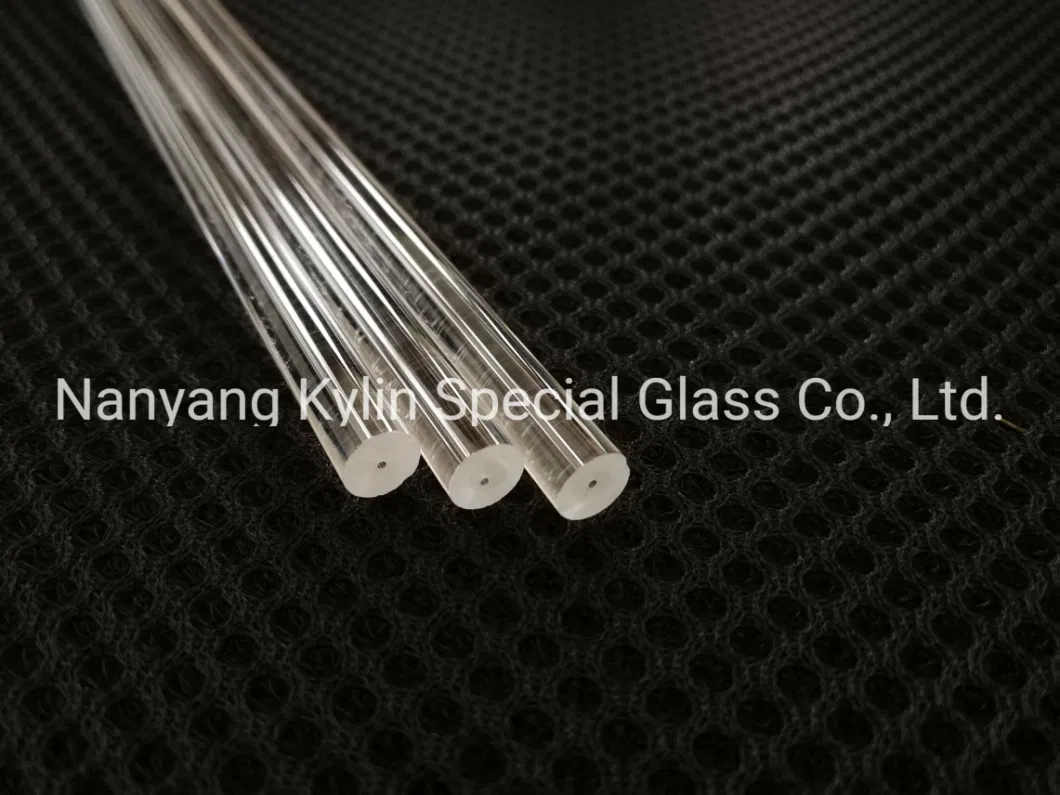 High Transmittance High Purity Customized Size Clear Fused Quartz Glass Rod for Optics Industry