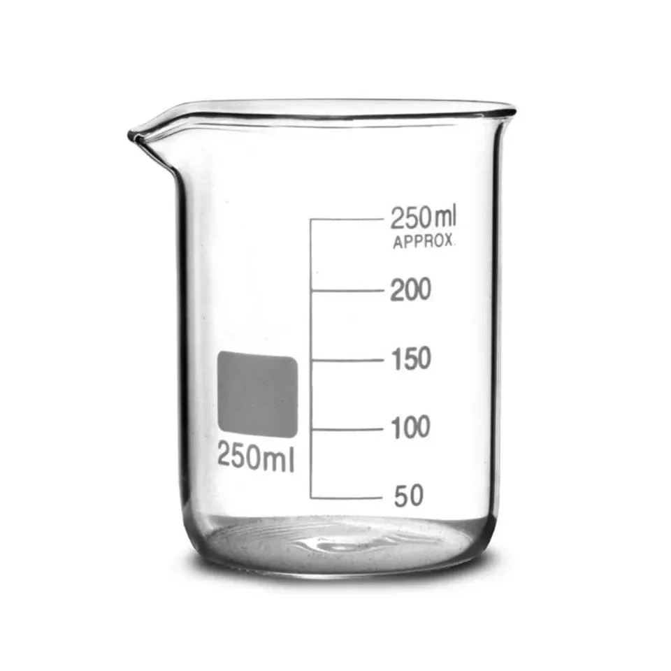 Laboratory Glassware 50ml 250ml 500ml 1000ml Heat Resistant Graduated Quartz Measuring Beakers Glass Low Form Beaker for Sale